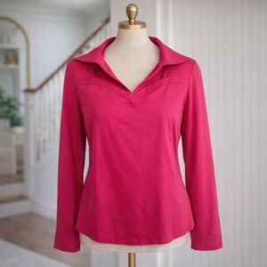 ANNE Fontaine Evelia Collared Long Sleeve Shirt Sz 10